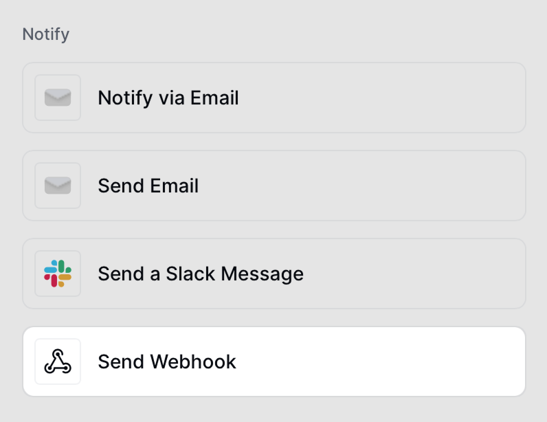 Webhook app connected