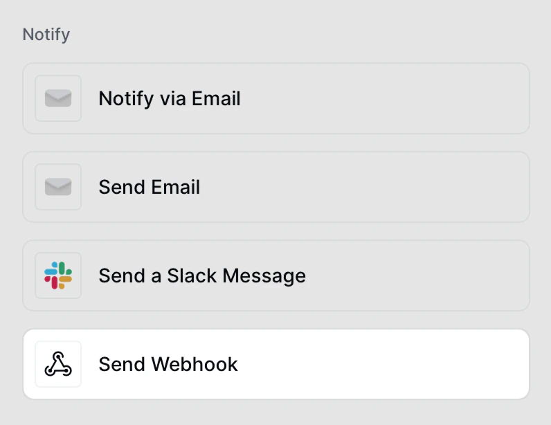 Webhook app connected