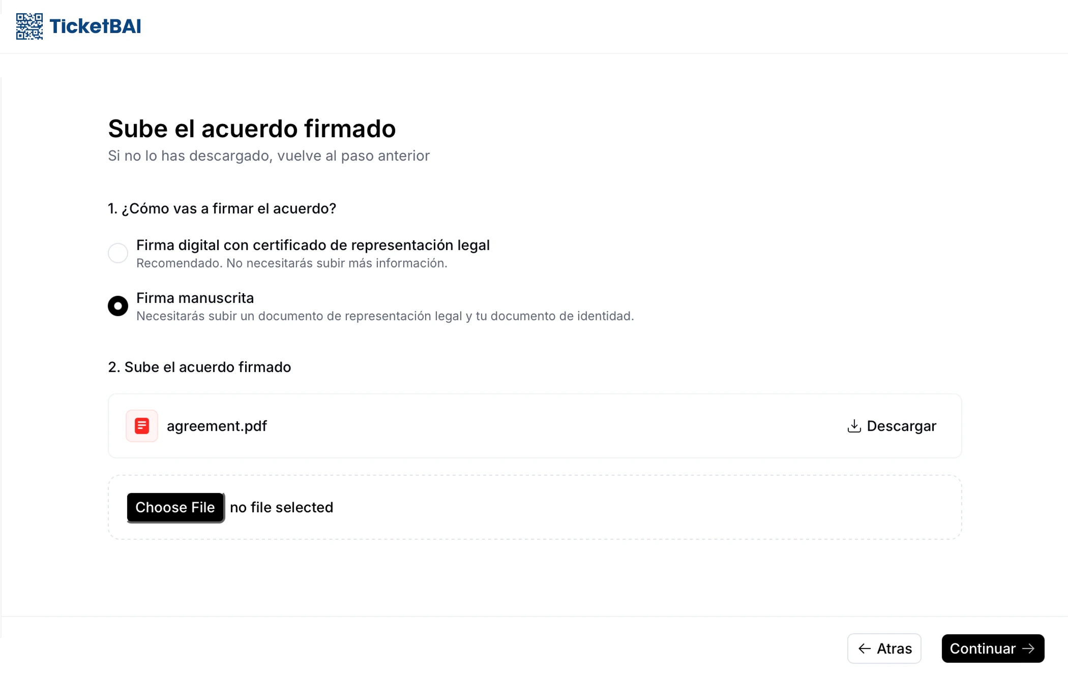 Supplier registration wizard
