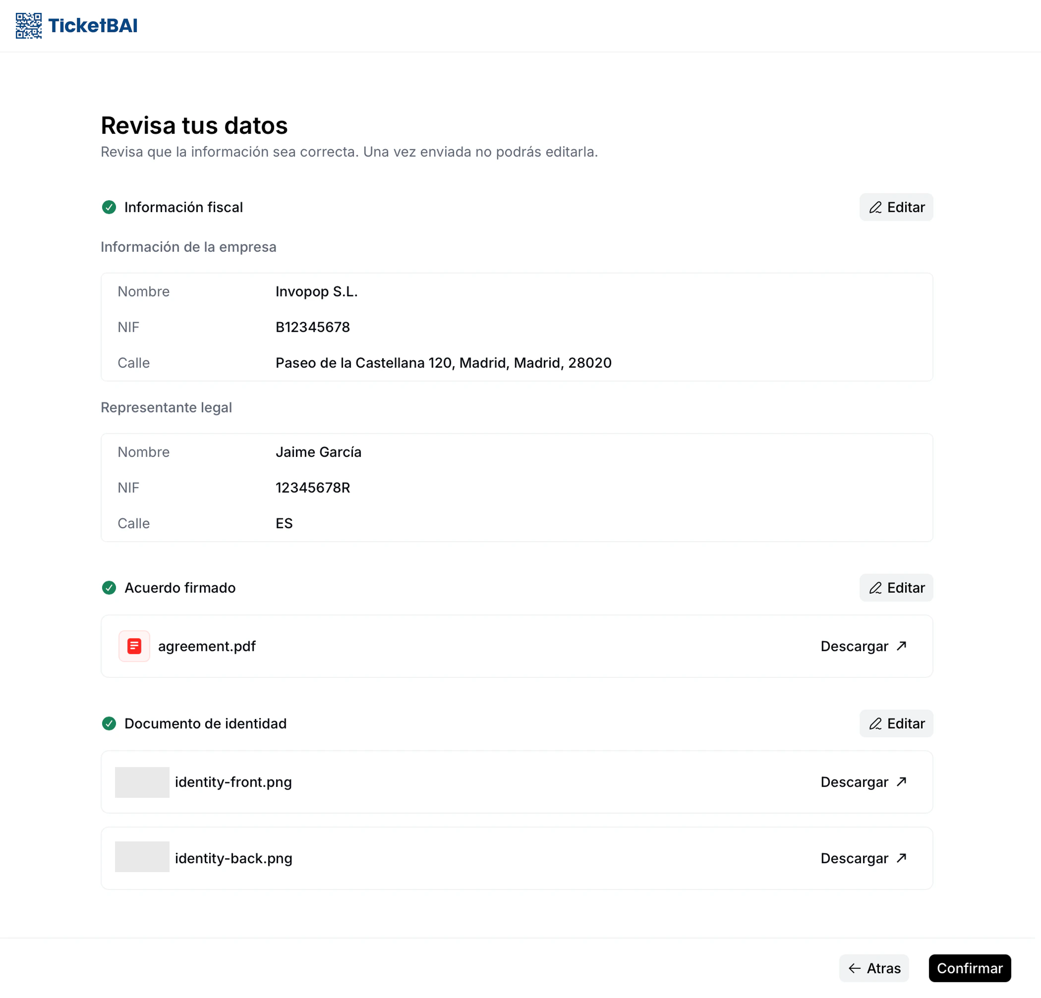 Supplier registration wizard