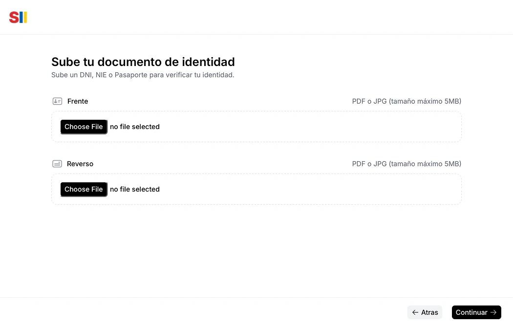 Supplier registration wizard