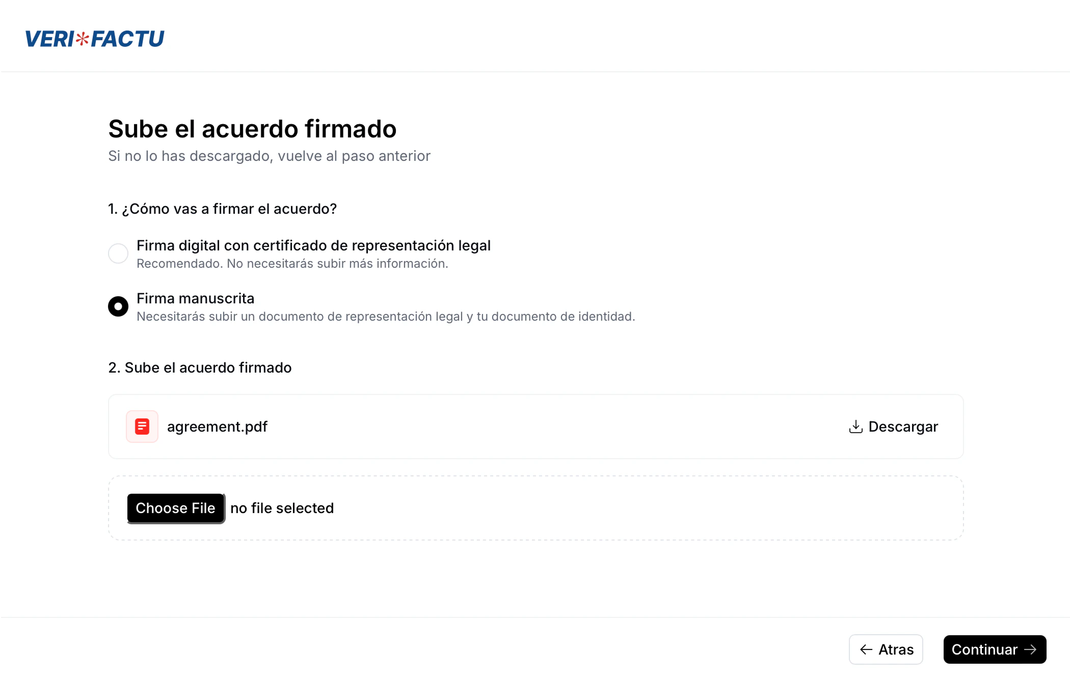 Supplier registration wizard