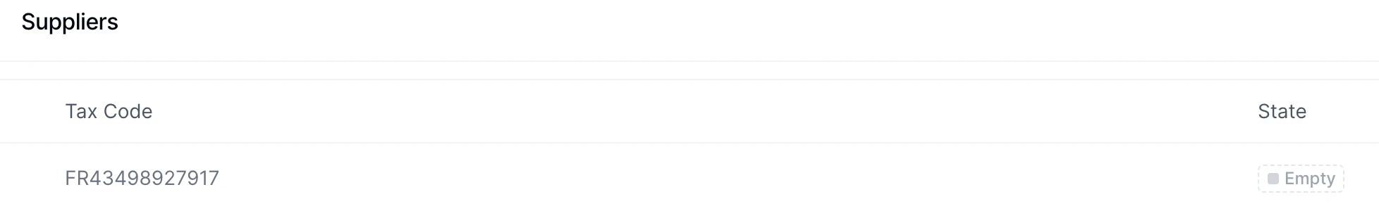 Supplier registration in progress