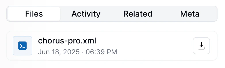Invoice sent to Chorus Pro