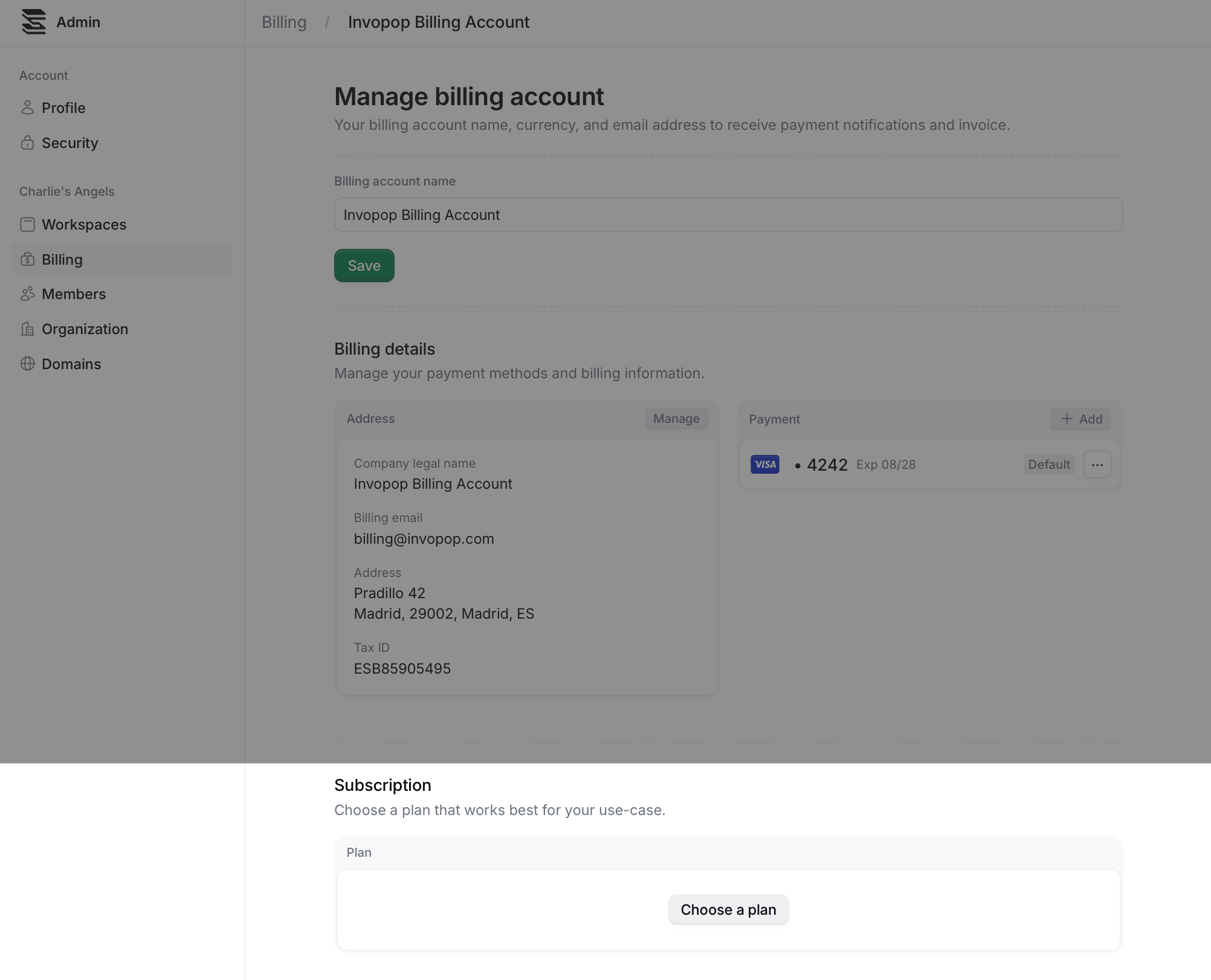 Choose Subscription