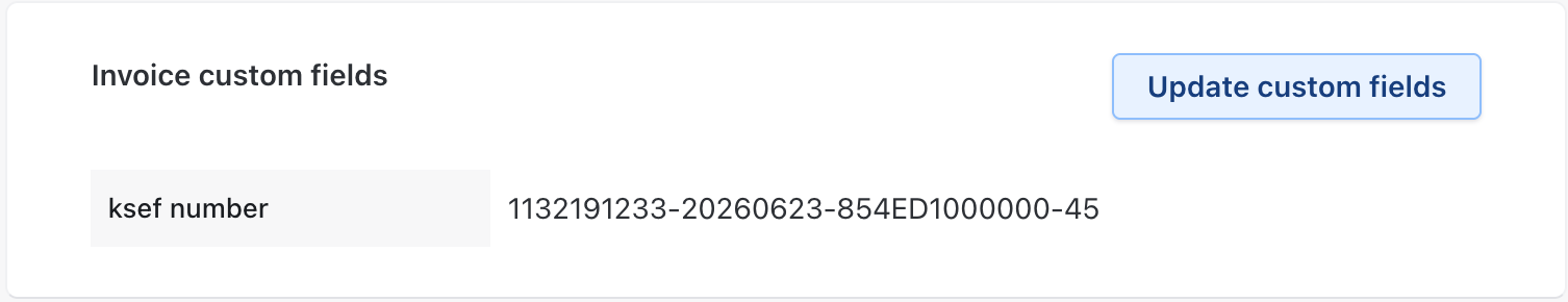 Custom field populated on a Chargebee invoice
