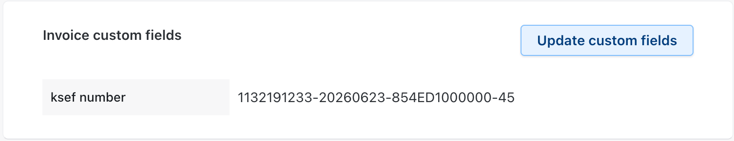 Custom field populated on a Chargebee invoice