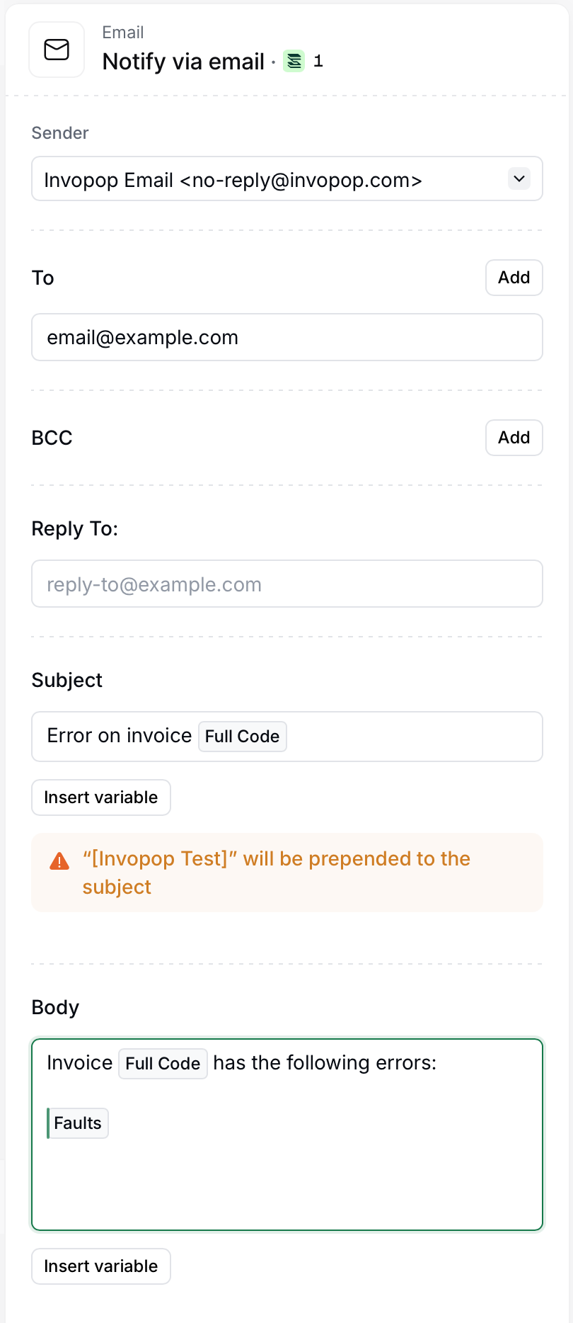 Email faults