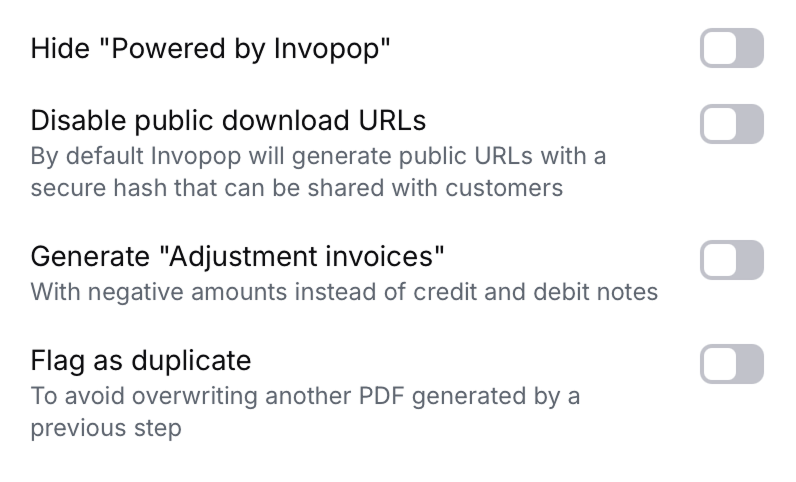Generate PDF checkboxes