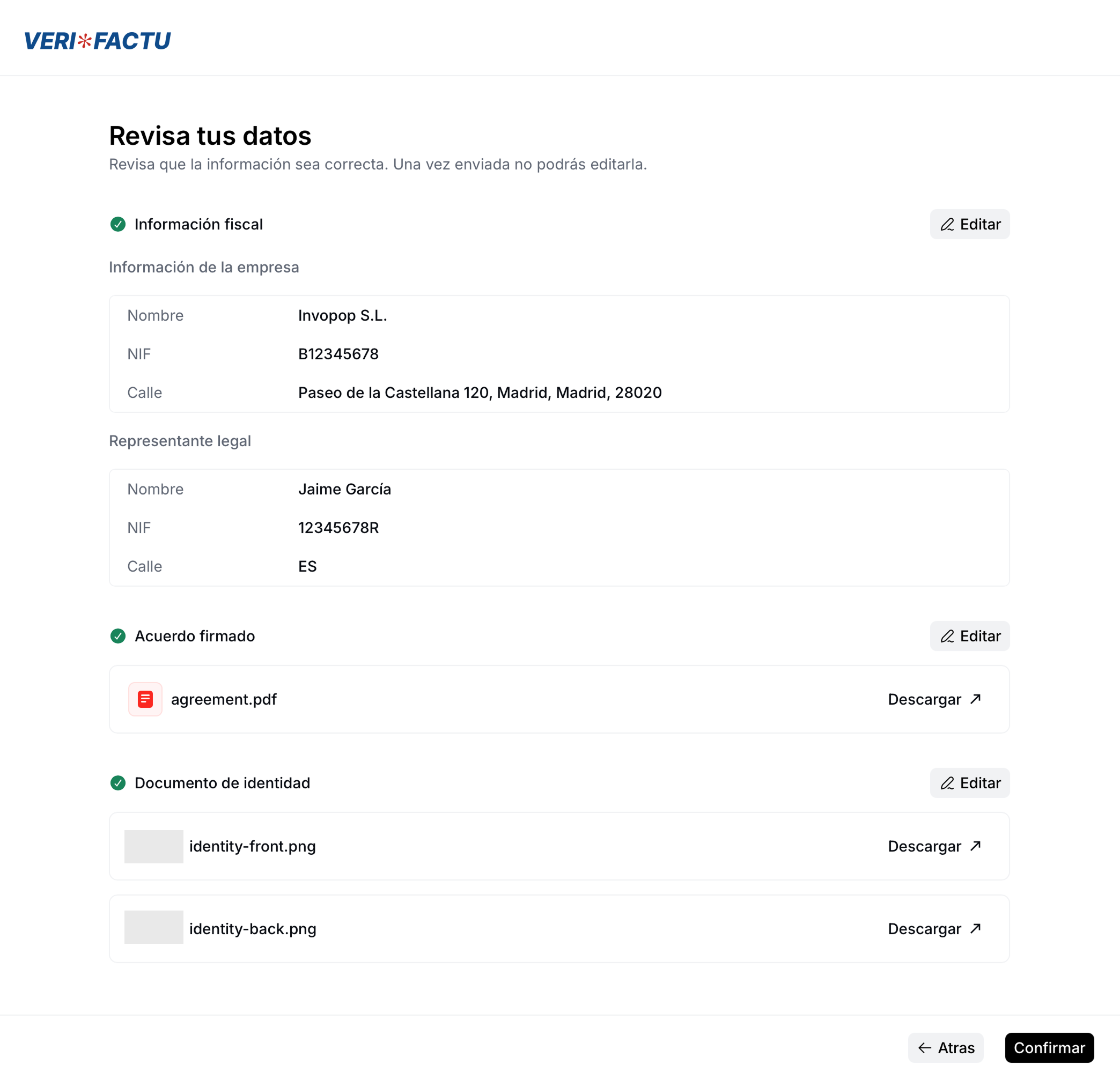Supplier registration wizard