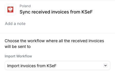 Configure the workflow that all invoices will be sent to