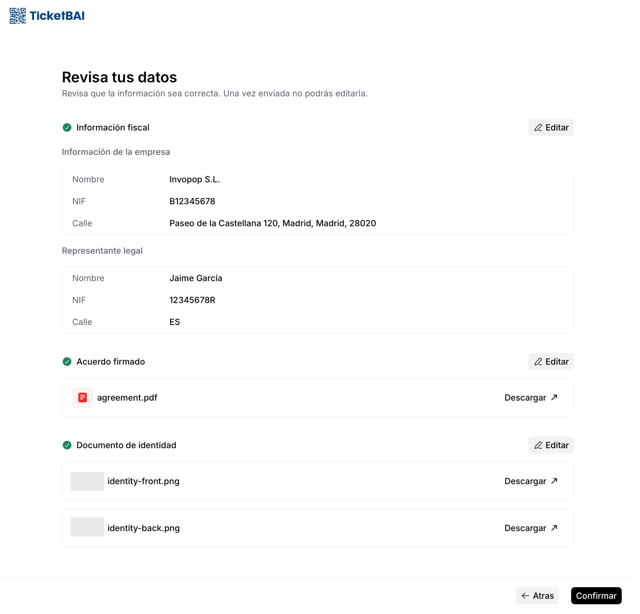 Supplier registration wizard
