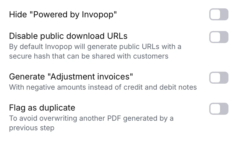 Generate PDF checkboxes