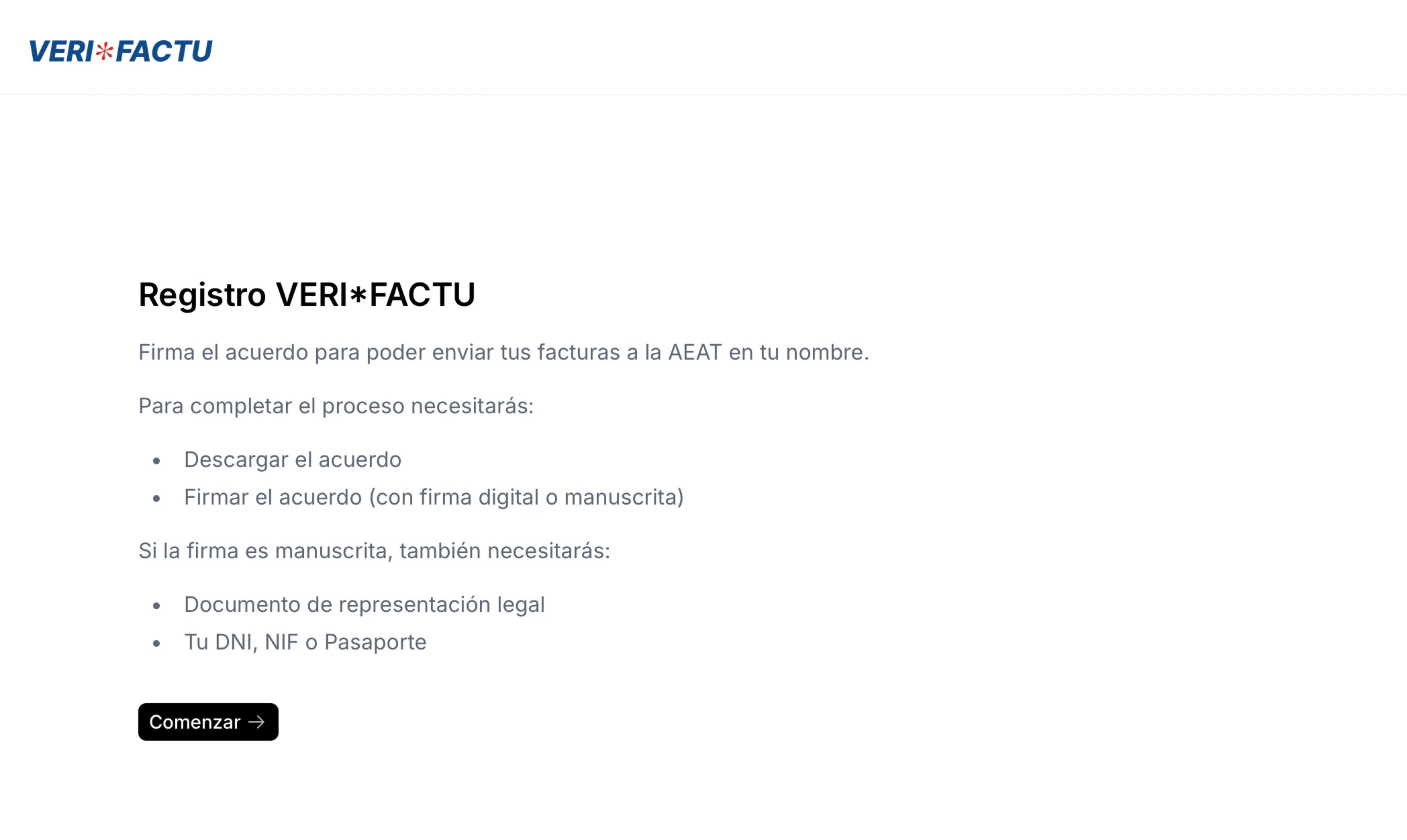 Supplier registration wizard