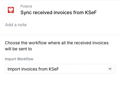 Configure the workflow that all invoices will be sent to