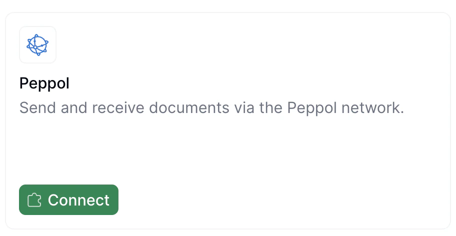 Connect Peppol app
