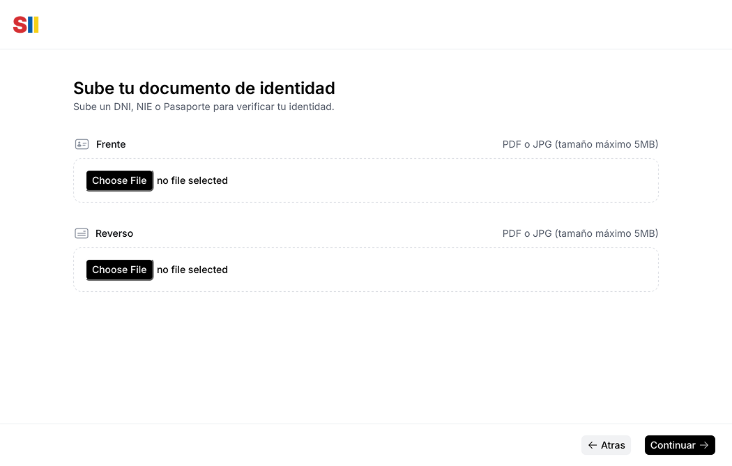 Supplier registration wizard