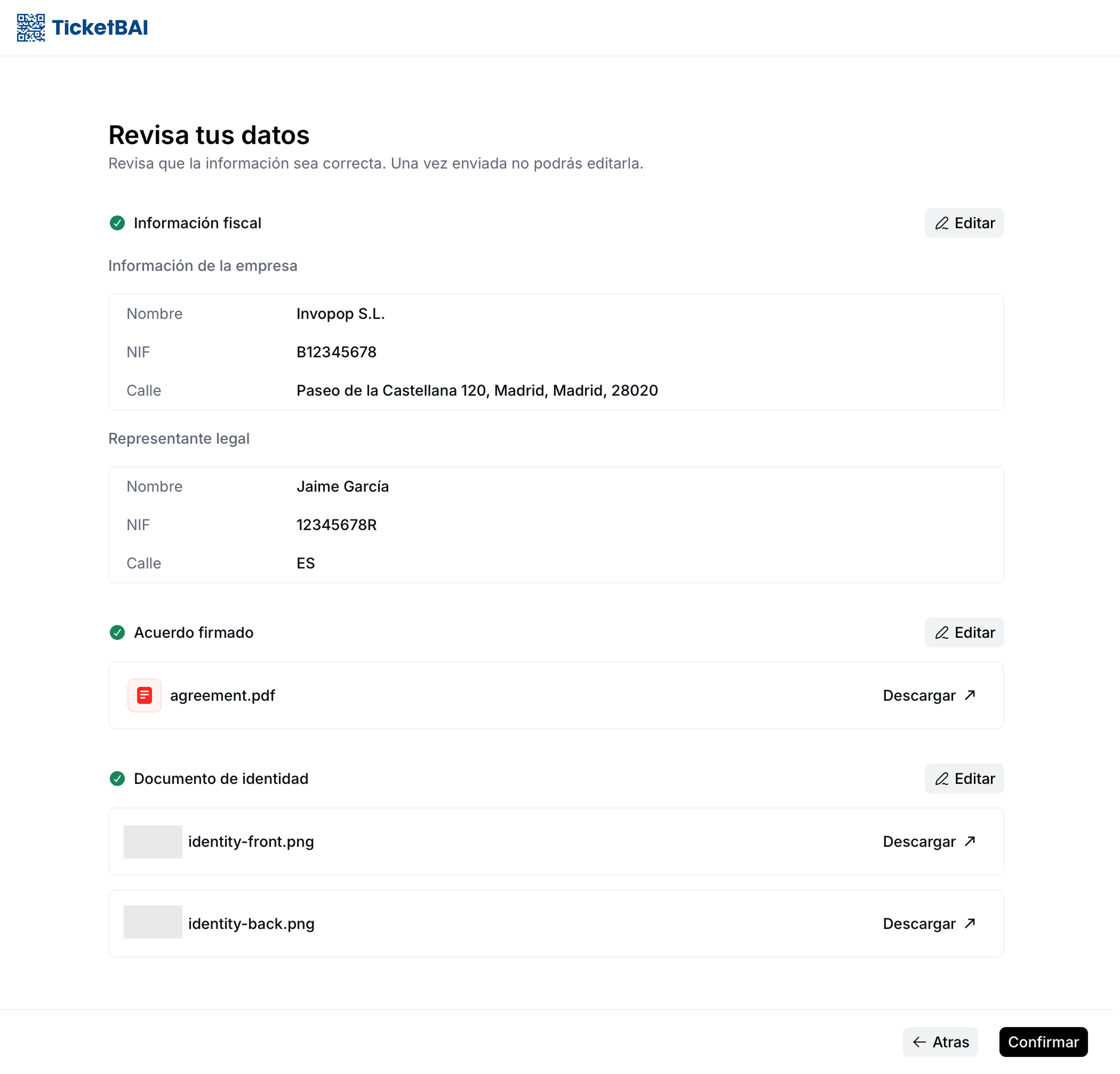 Supplier registration wizard