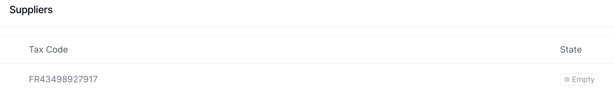 Supplier registration in progress