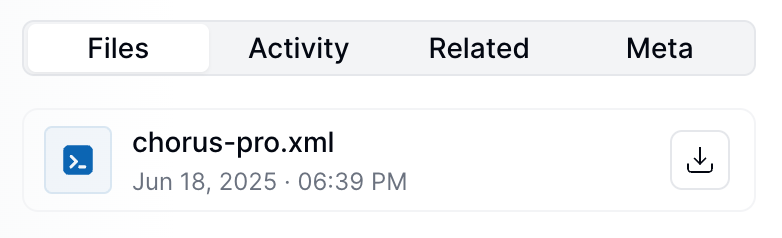 Invoice sent to Chorus Pro