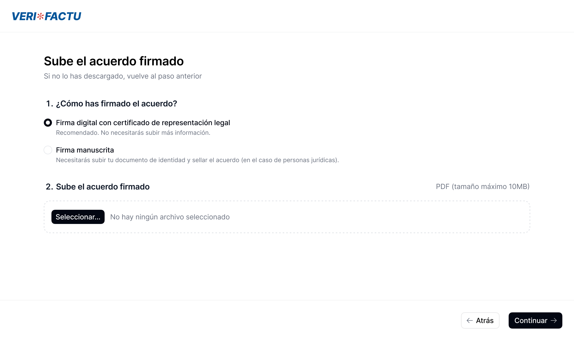 Supplier registration wizard