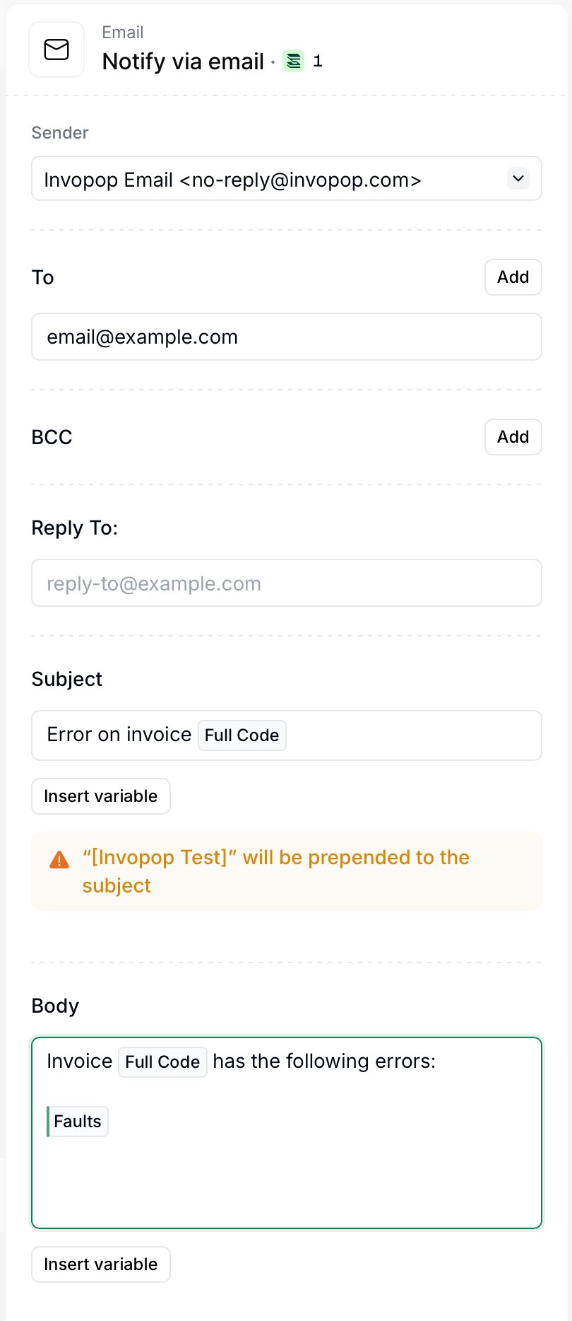 Email faults