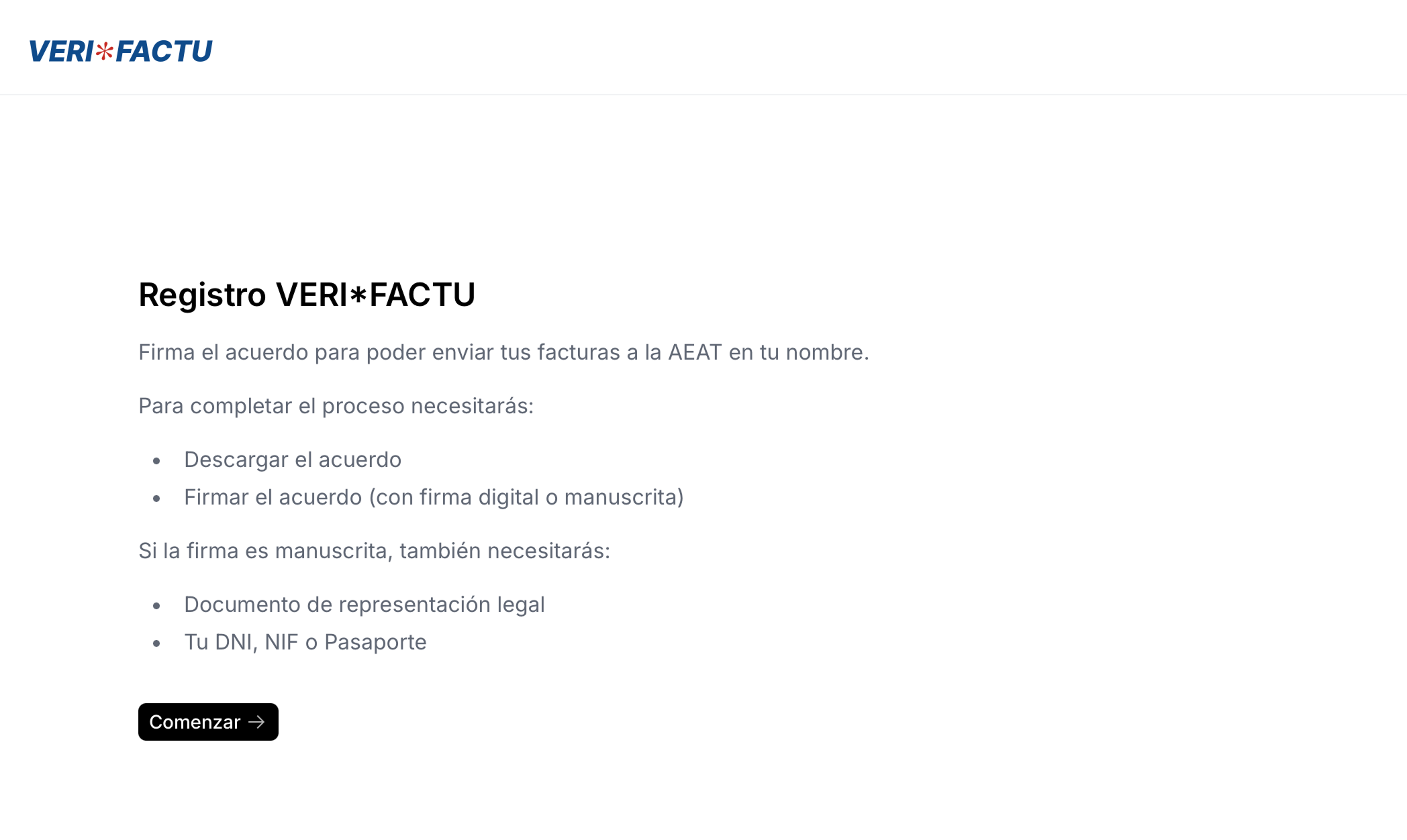Supplier registration wizard