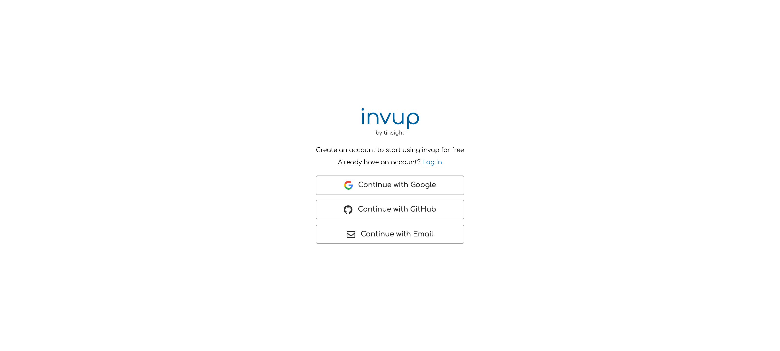 Sign up screen, empty form, social sign in buttons visible