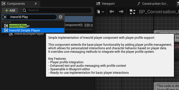 BP_Conversation_Player Blueprint