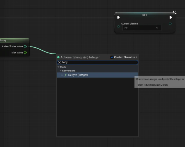 Converting the index to a byte