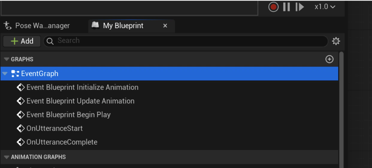 Navigating to the Event Graph