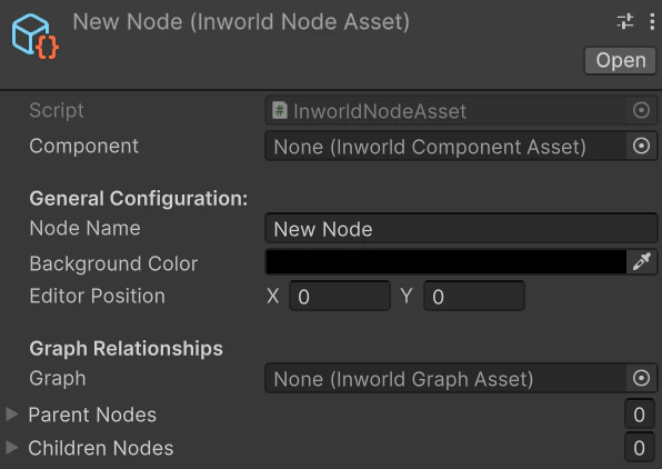 InworldNodeAsset Unity Inspector