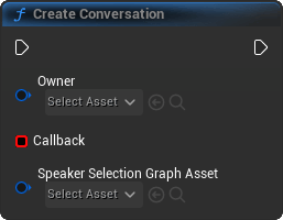CreateConversation Blueprint Node
