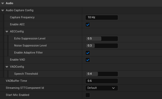 Audio Capture Config