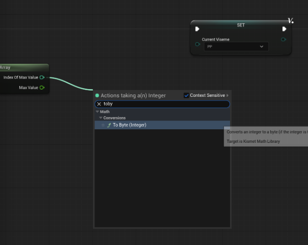Converting the index to a byte