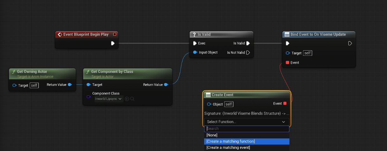 Creating the event binding for On Viseme Update