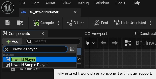 BP_InworldPlayer Blueprint