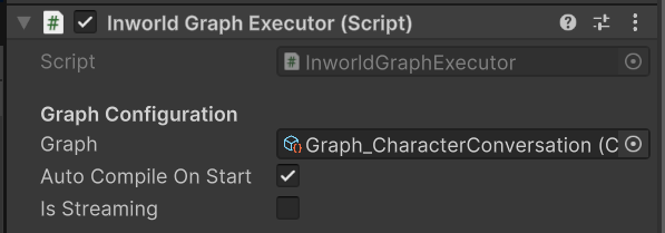 InworldGraphExecutor Unity Component