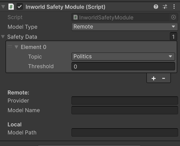 Safety Module Config