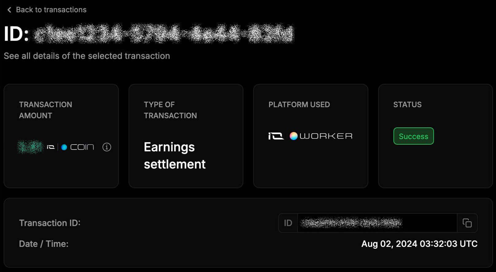 IOID Usage Billing Transaction Detail Jpe