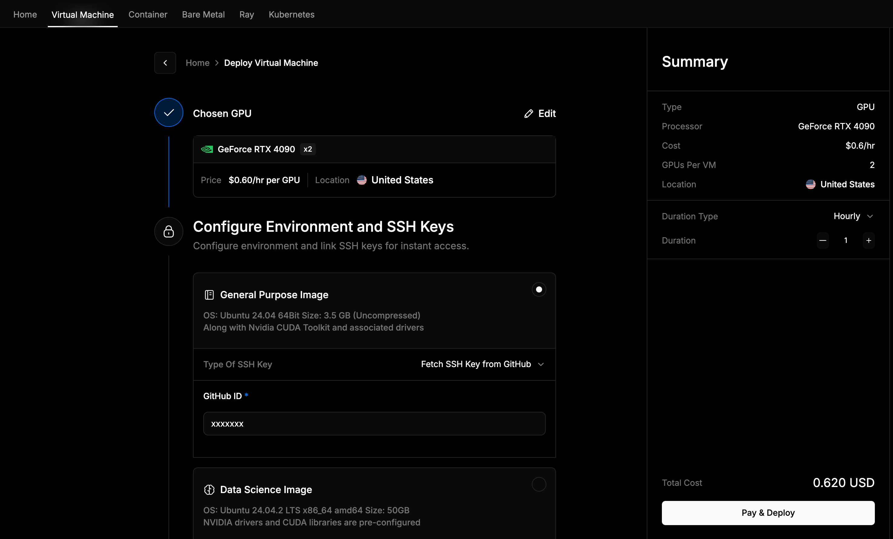 IO Cloud VM Deployment and Summary