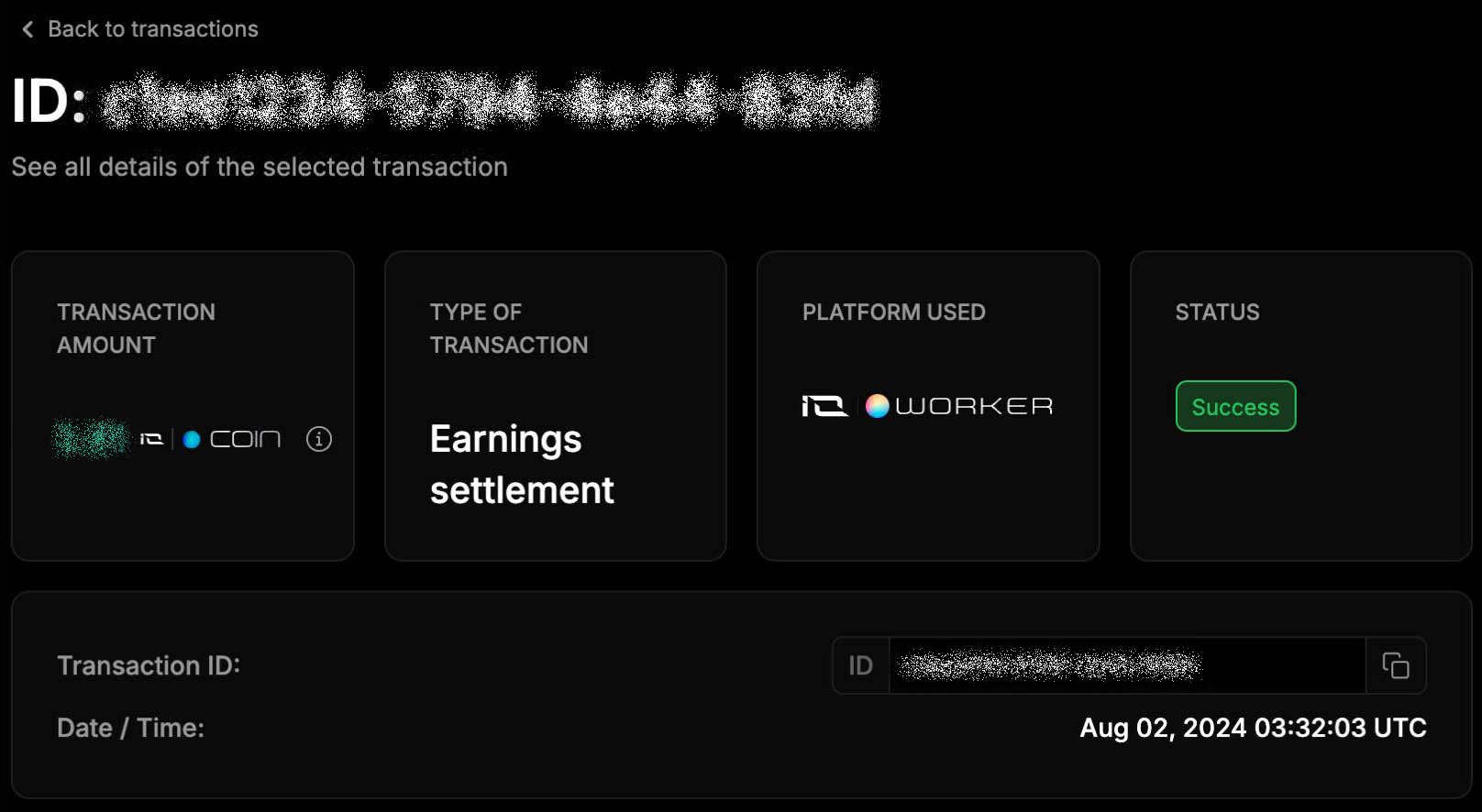 IOID Usage Billing Transaction Detail Jpe
