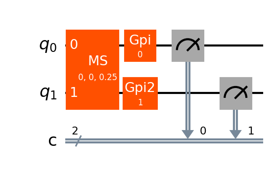 Compilation and native gates with Qiskit - IonQ Quantum Cloud Documentation