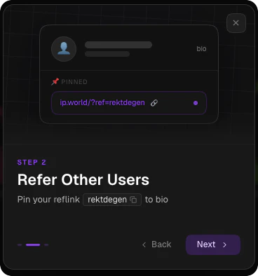 Step 2 — Pin your referral link to your bio