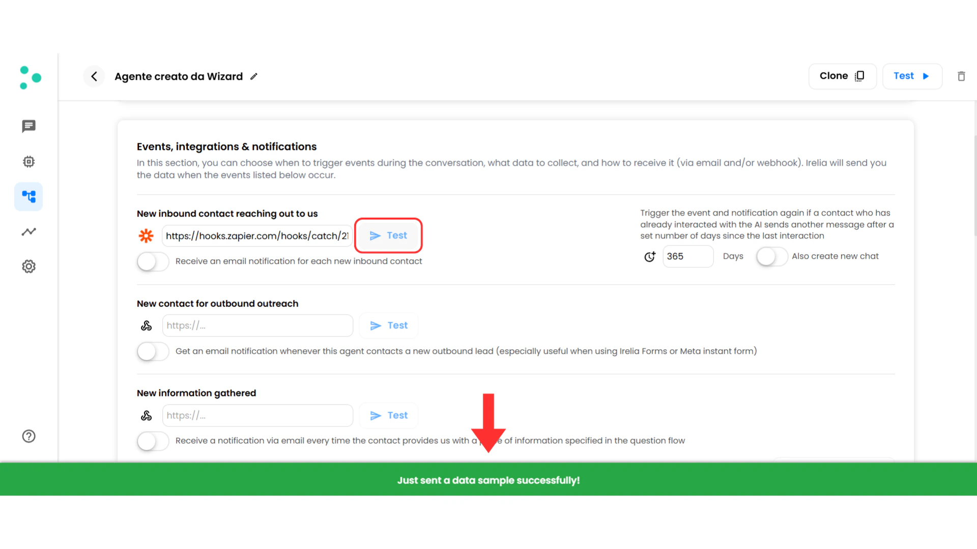 Irelia test success confirmation