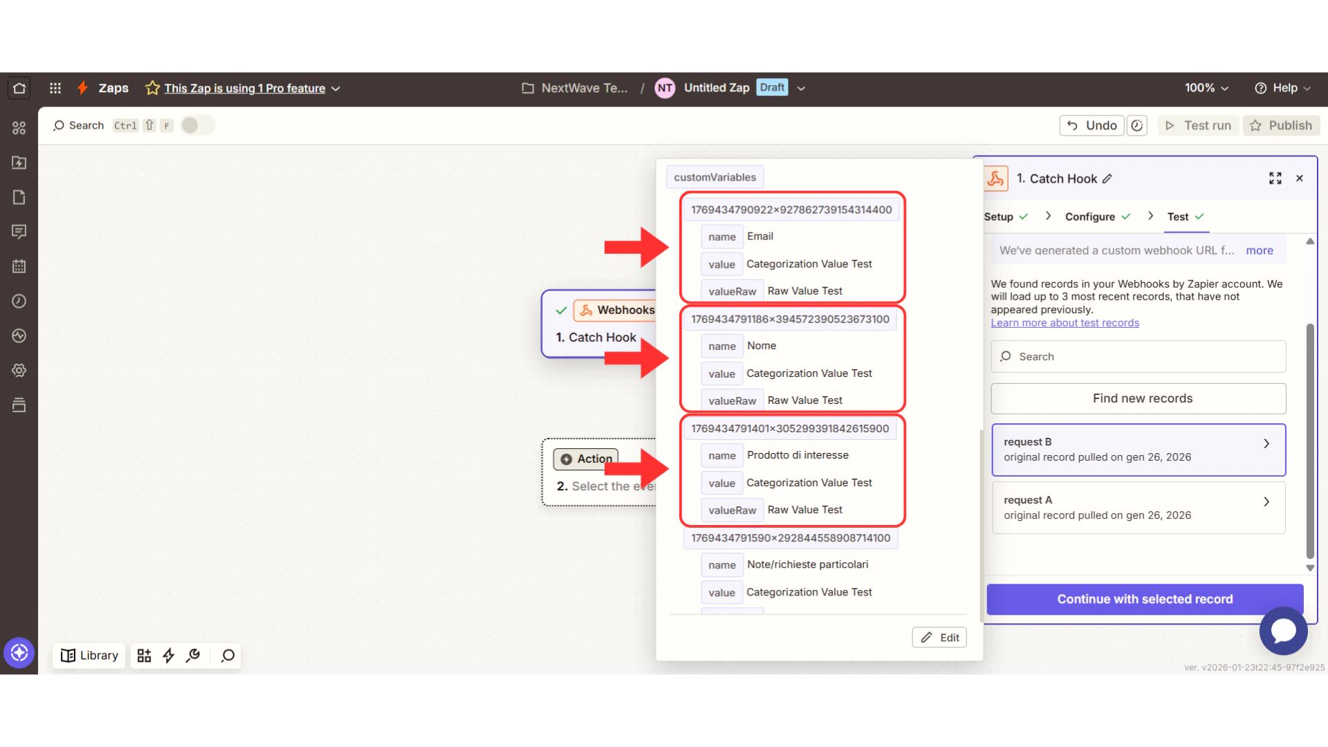 Expanded customVariables section
