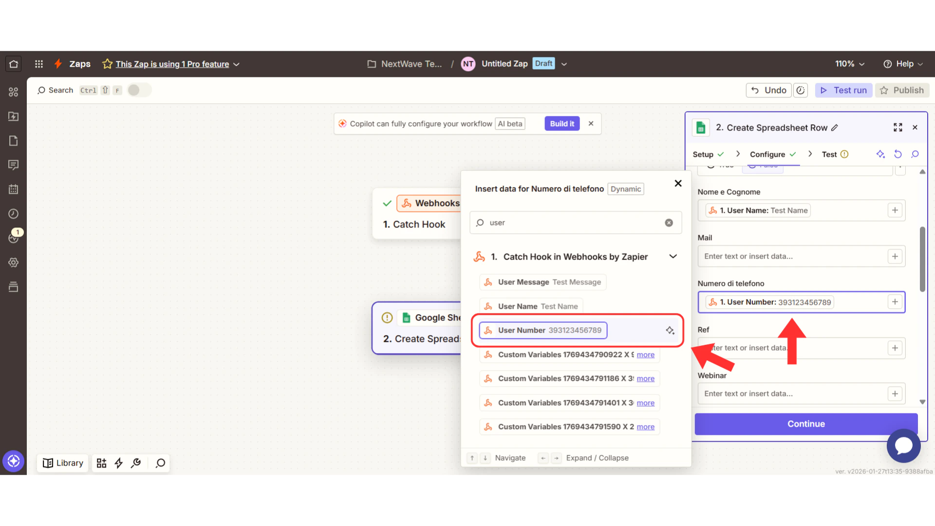 Field mapping interface