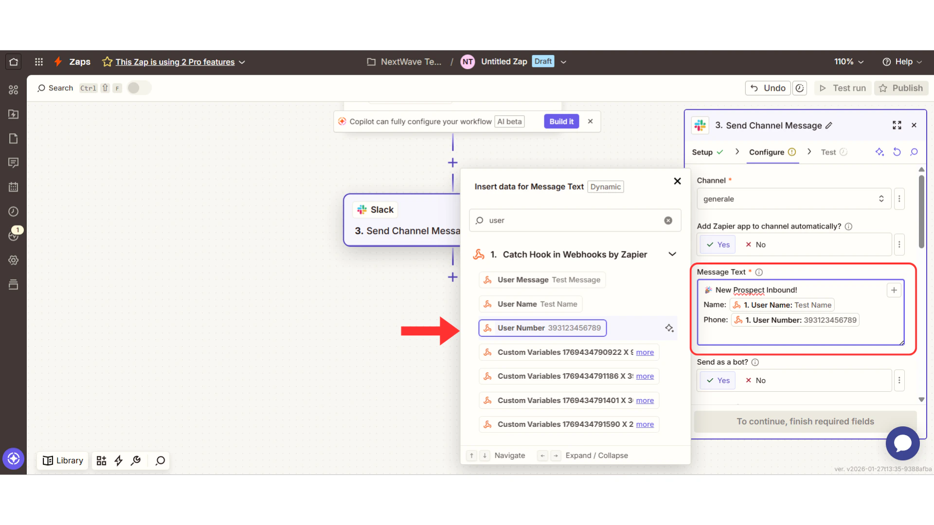 Message composition with Irelia fields