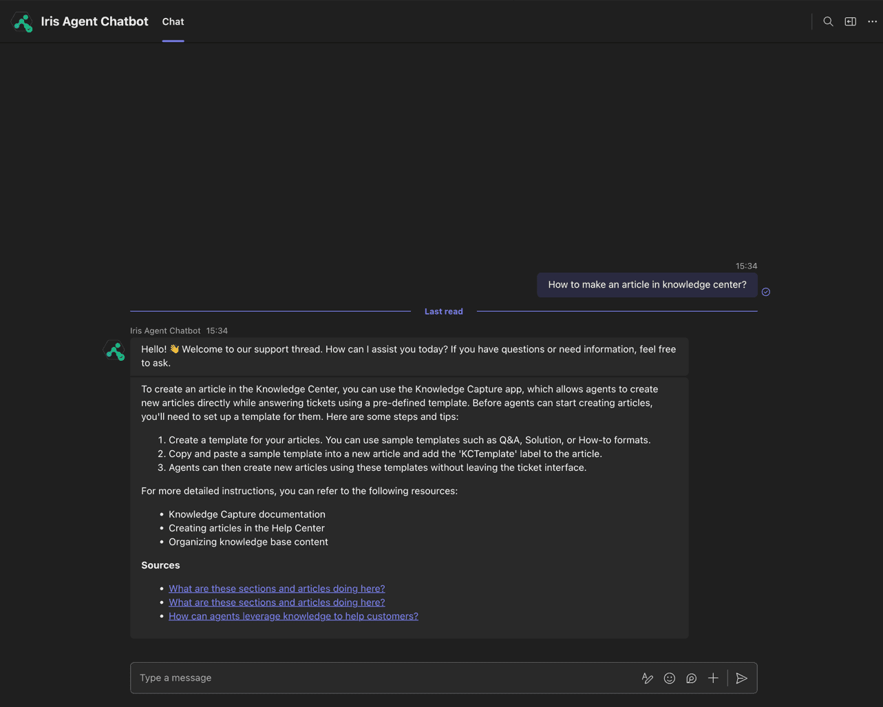 IrisAgent web app login