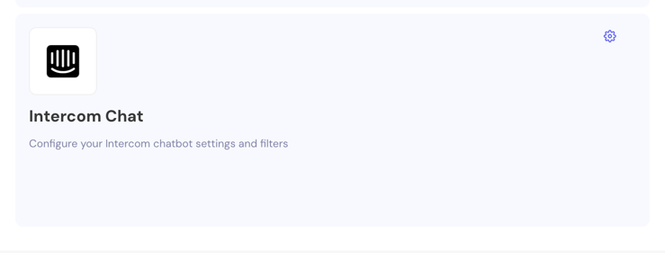 IrisAgent Intercom configuration page